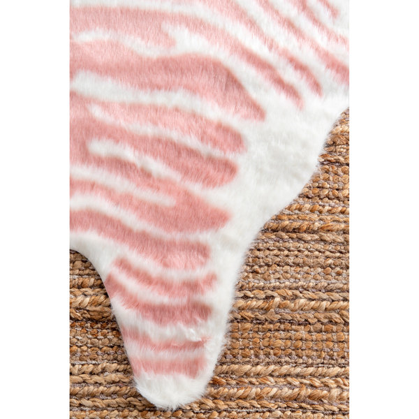 Mercer41 Vaughan Machine Woven / Power Loomed Pink/White Rug Wayfair
